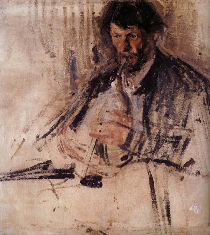 Nikolay Fechin Blowing the flute